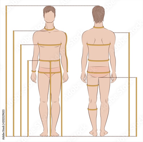 Man Body Measurement Buy This Stock Vector And Explore