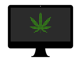 Canvas Print - Pixel Icon PC - Cannabis