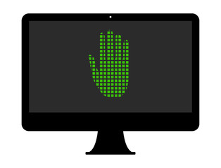 Sticker - Pixel Icon PC - Hand