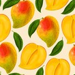 Mango seamless pattern