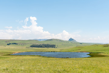 Landscape on road to Kaalvoet Vrou monument at Retief Pass