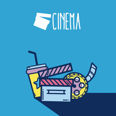 Canvas Print - Cute cinema cartoons concept cinema cartoon