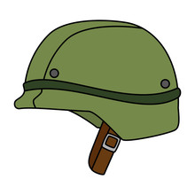 Military Helmet War Icon Vector Illustration Design