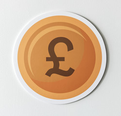 Wall Mural - Pound sterling currency exchange icon
