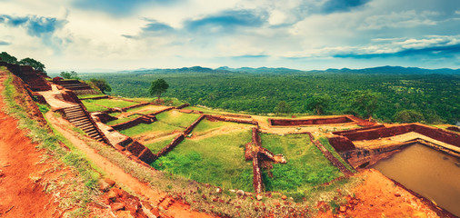 Wall Mural - Sigiriya rock. Top view. Panorama