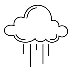 Canvas Print - cloud sky with rain drops vector illustration design