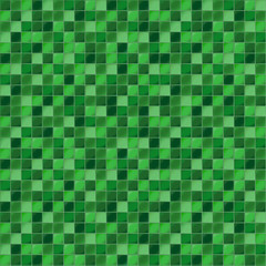 Wall Mural - mosaic tiles for bathroom and spa. seamless background. repeating texture. green tile illustration.