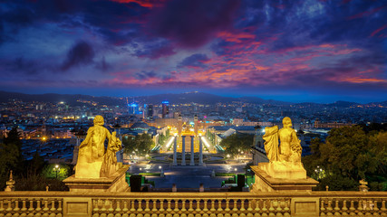 Wall Mural - Magic Fountain in Barcelona