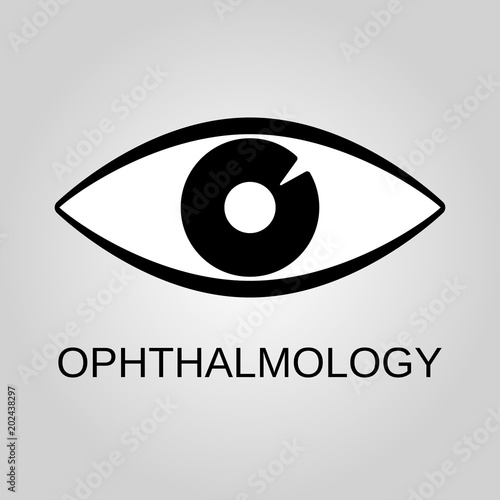 Ophthalmology icon. Ophthalmology symbol. Flat design. Stock Vector illustration Stock Vector