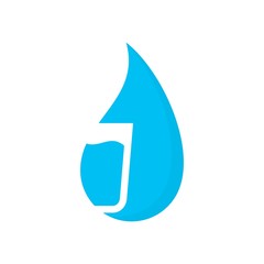 Poster - Water symbol. Glass Icon. Logo. vector Eps10.