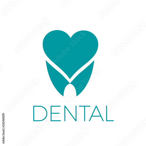 Vector Logo Abstract Tooth With Heart Dental Clinic Concept Buy