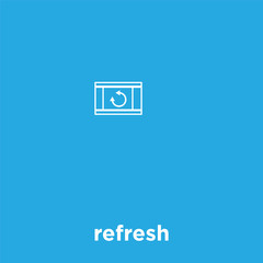 Poster - refresh icon isolated on blue background