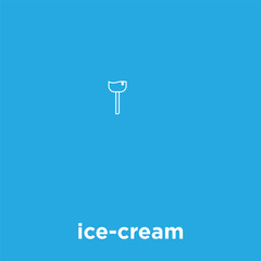 Wall Mural - ice-cream icon isolated on blue background