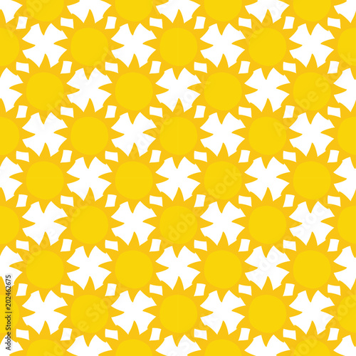 Summer Sun Seamless Pattern Can Be Used For Wallpaper Pattern Fills Web Page Background Surface Textures Stock Vector Adobe Stock