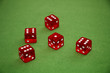 © blackguitar1 - Red dices of a casino on a green table