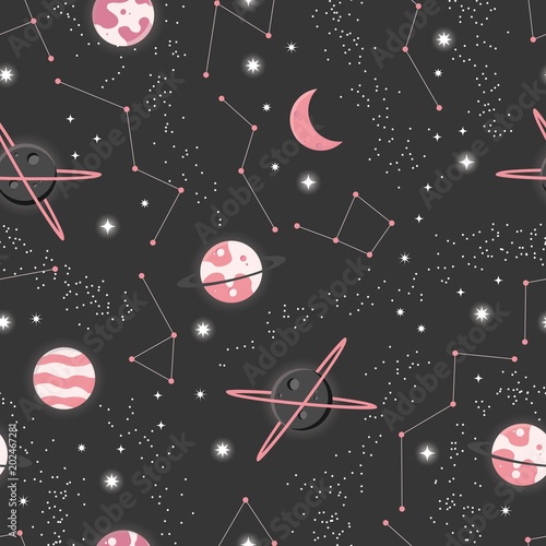 Tapety Kosmos wszechswiat-z-planetami-i-gwiazdami-bez-szwu