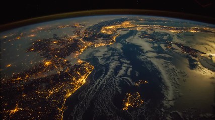 planet earth seen from the iss. elements of this video furnished by nasa.