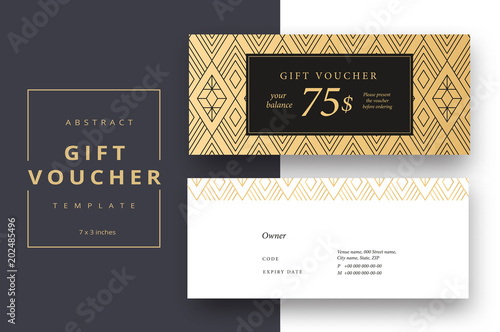 Fotografía Trendy abstract gift voucher card templates