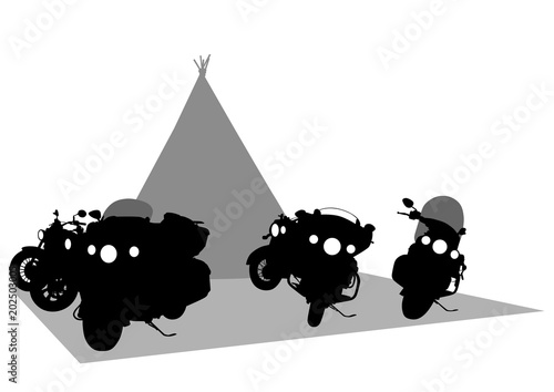 Fotomural Old big bike of america on white background