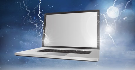 Poster - Laptop struck with lightning power