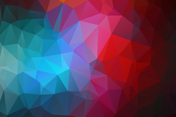 Wall Mural - Red and green gradient abstract background of triangles