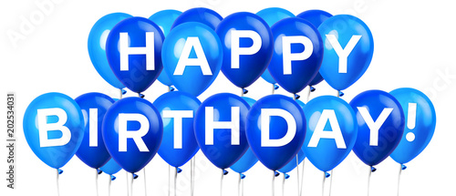 Large Group Of Light Sky Blue Balloon Isolated On A White