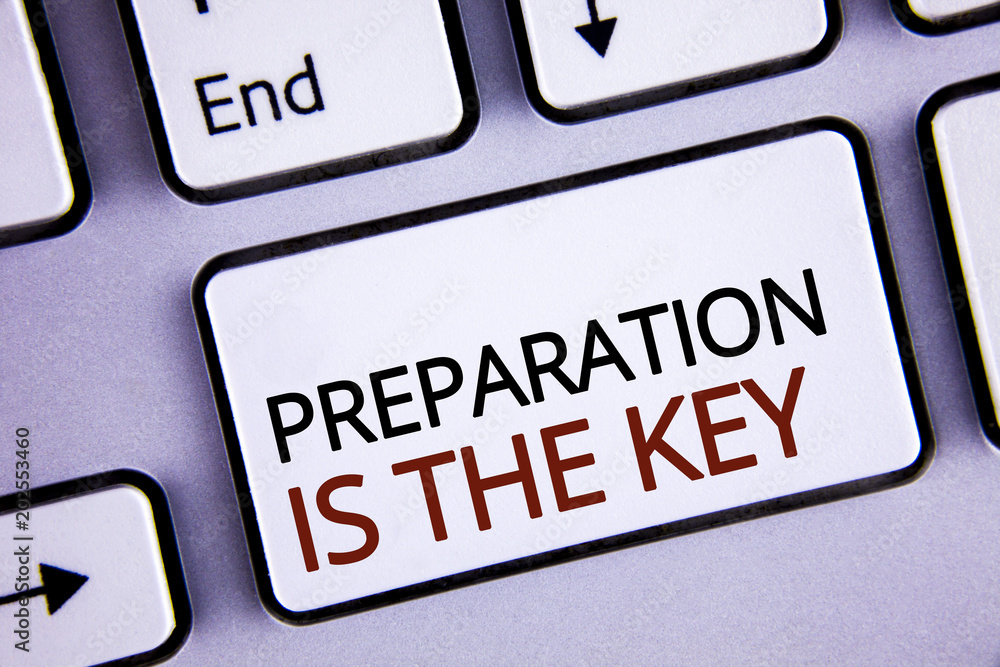 Prep Text Handwriting text writing Preparation Is The Key. Concept meaning Learn ...