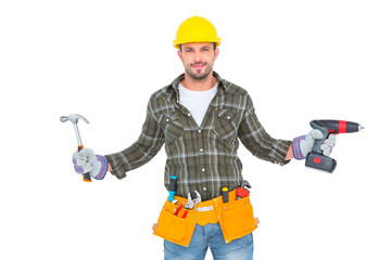 handyman wearing tool belt 