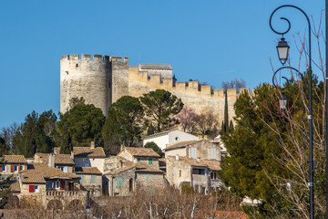 Ruins of fort Saint-Andre in Villeneuve-lès-Avignon town, France