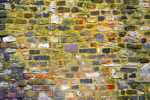 Old Brick Wall With Moss