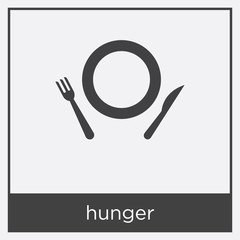 Wall Mural - hunger icon isolated on white background