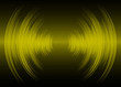 Sound waves oscillating dark yellow light, Abstract technology background. Vector.