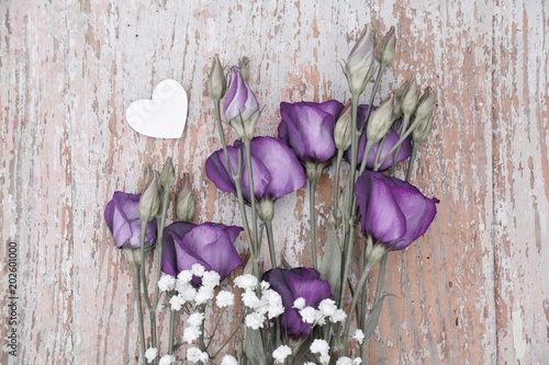 Blumenstrauß Shabby Chic - Grußkarte Nostalgie