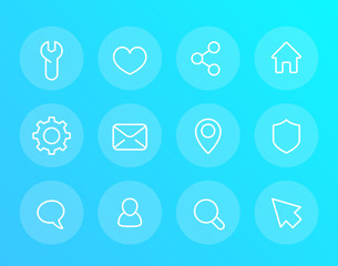 Sticker - Basic linear vector icons for web and apps