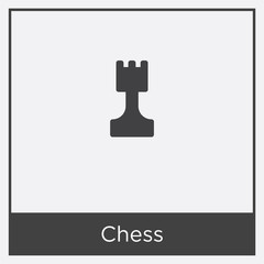 Sticker - Chess icon isolated on white background