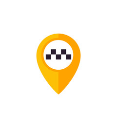 Sticker - Taxi pointer, pin vector logo