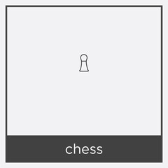 Sticker - chess icon isolated on white background