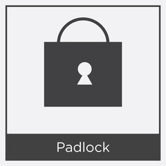 Wall Mural - Padlock icon isolated on white background