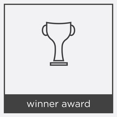 Wall Mural - winner award icon isolated on white background