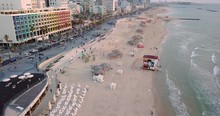 Tel Aviv Promenade 4k Aerial Drone Footage