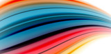 Fototapeta Tęcza - Gel jelly fluid flowing liquid rainbow style colours, wave abstract background, modern minimal colorful design