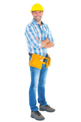 Poster - Portrait of manual worker standing arms crossed