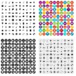 © ylivdesign - 100 music festival icons set vector in 4 variant for any web design isolated on white