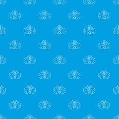 Wall Mural - Gas mask pattern vector seamless blue repeat for any use