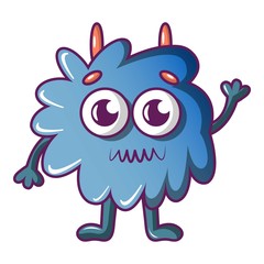 Wall Mural - Furry monster icon. Cartoon illustration of furry monster vector icon for web