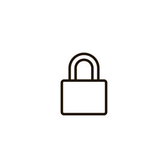 Sticker - lock icon. sign design