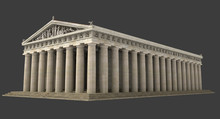 This Is A 3d Render Of The Parthenon As It Would Have Appeared Around 400BC