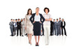 © vectorfusionart - Composite image of team of businesswomen looking at camera on white background