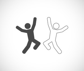 happy person jumping icon