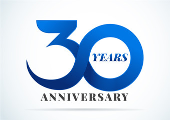 Wall Mural - 30 Years Anniversary,anniversary emblems 30 in anniversary concept template design